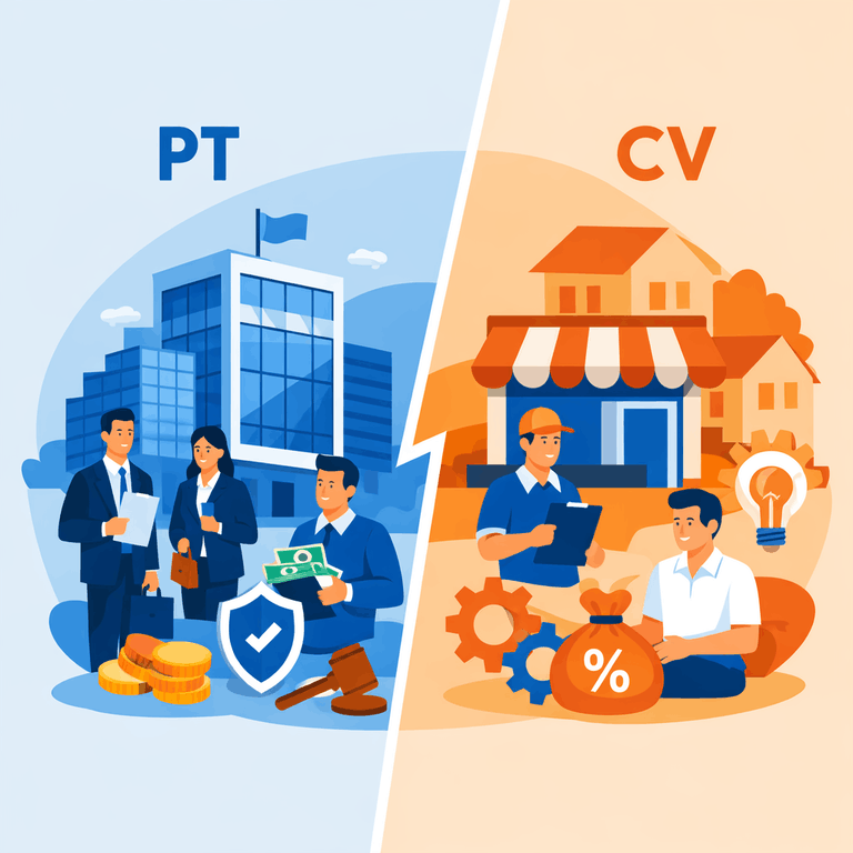 Perbedaan PT dan CV: Mana yang Lebih Cocok untuk Bisnis Anda?